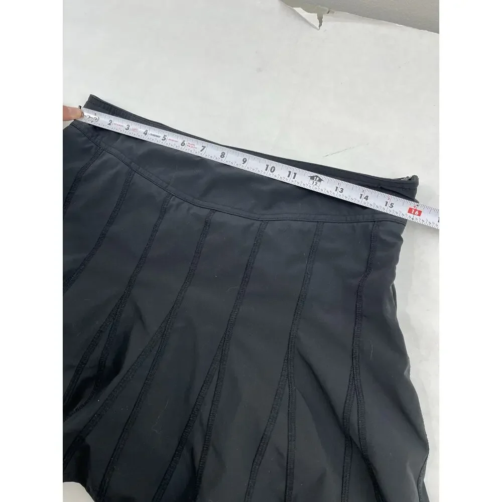Athleta Wear About Skort Black Size 8 Pleated Tennis Golf Activewear